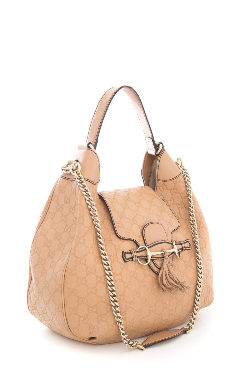 bagslet Beige bagsletssima Emily Hobo Monogram Handbag