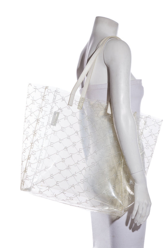 Stella McCartney Transparent Logo Print Pvc Tote Bag