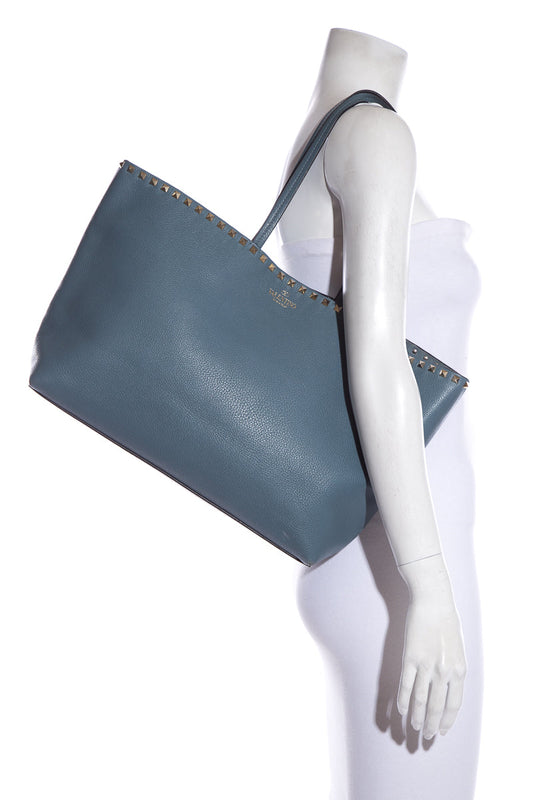 Valentino Blue Leather Tote