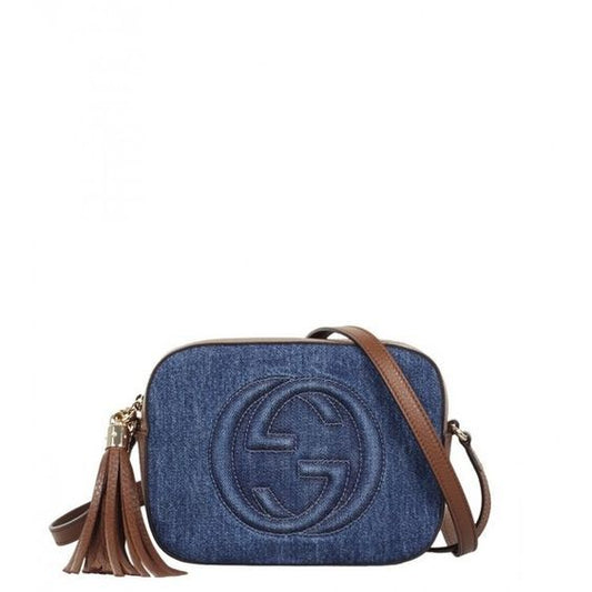 Gucci Blue Denim Soho Crossbody Bag