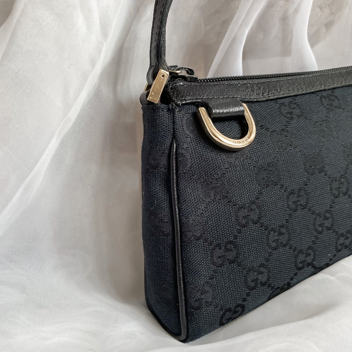 Gucci Black Double GG Pochette