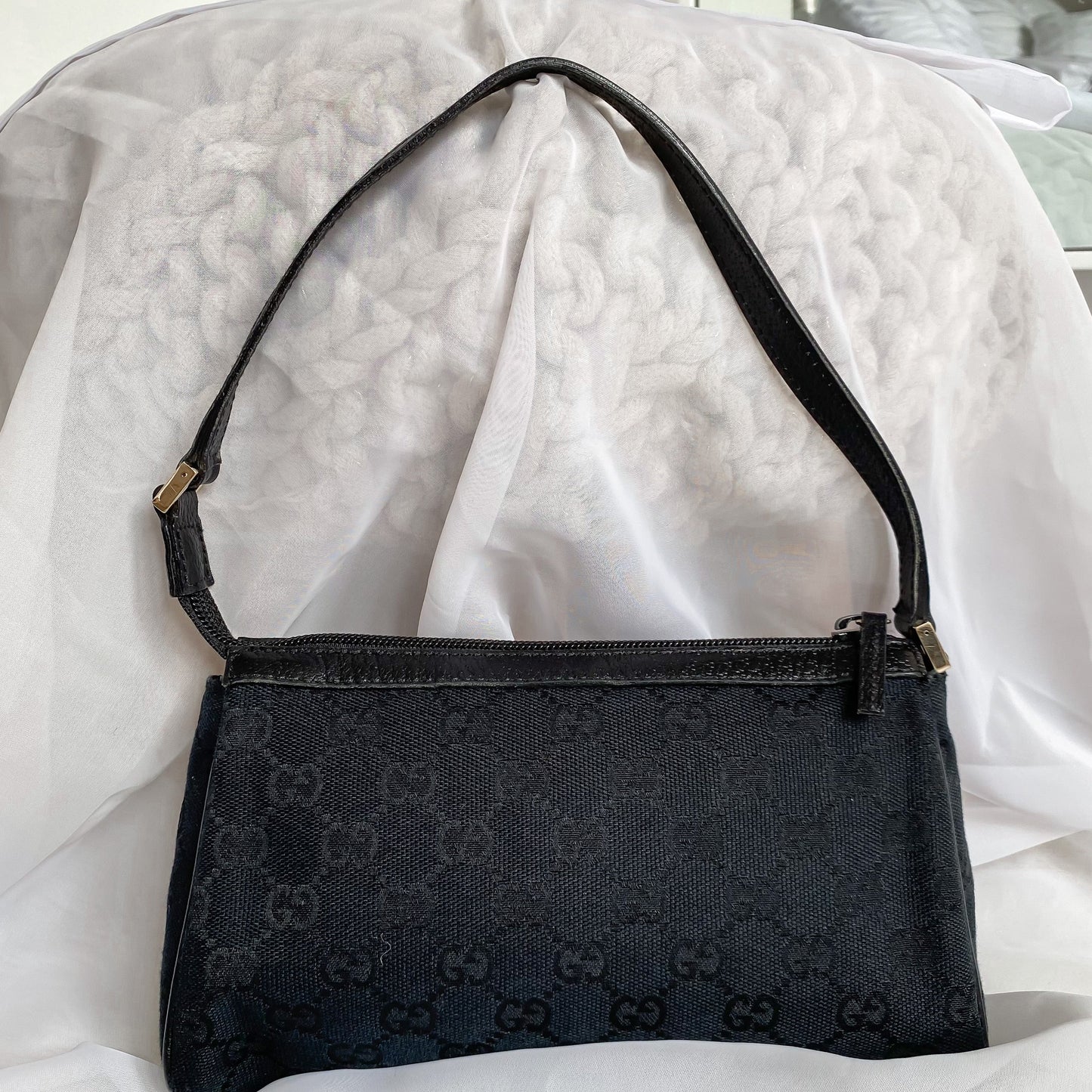 Gucci Black Double GG Pochette