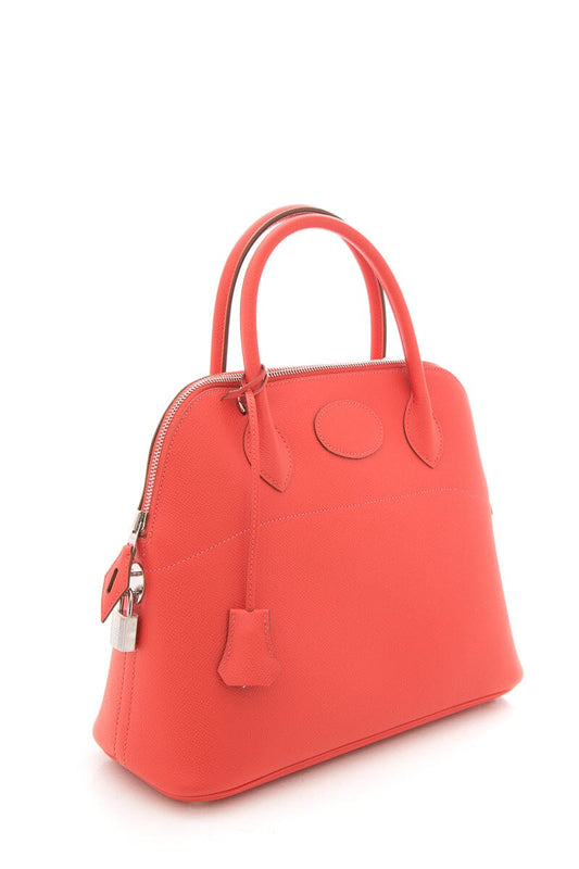 Hermès Red Courchevel 31cm Bolide Handbag