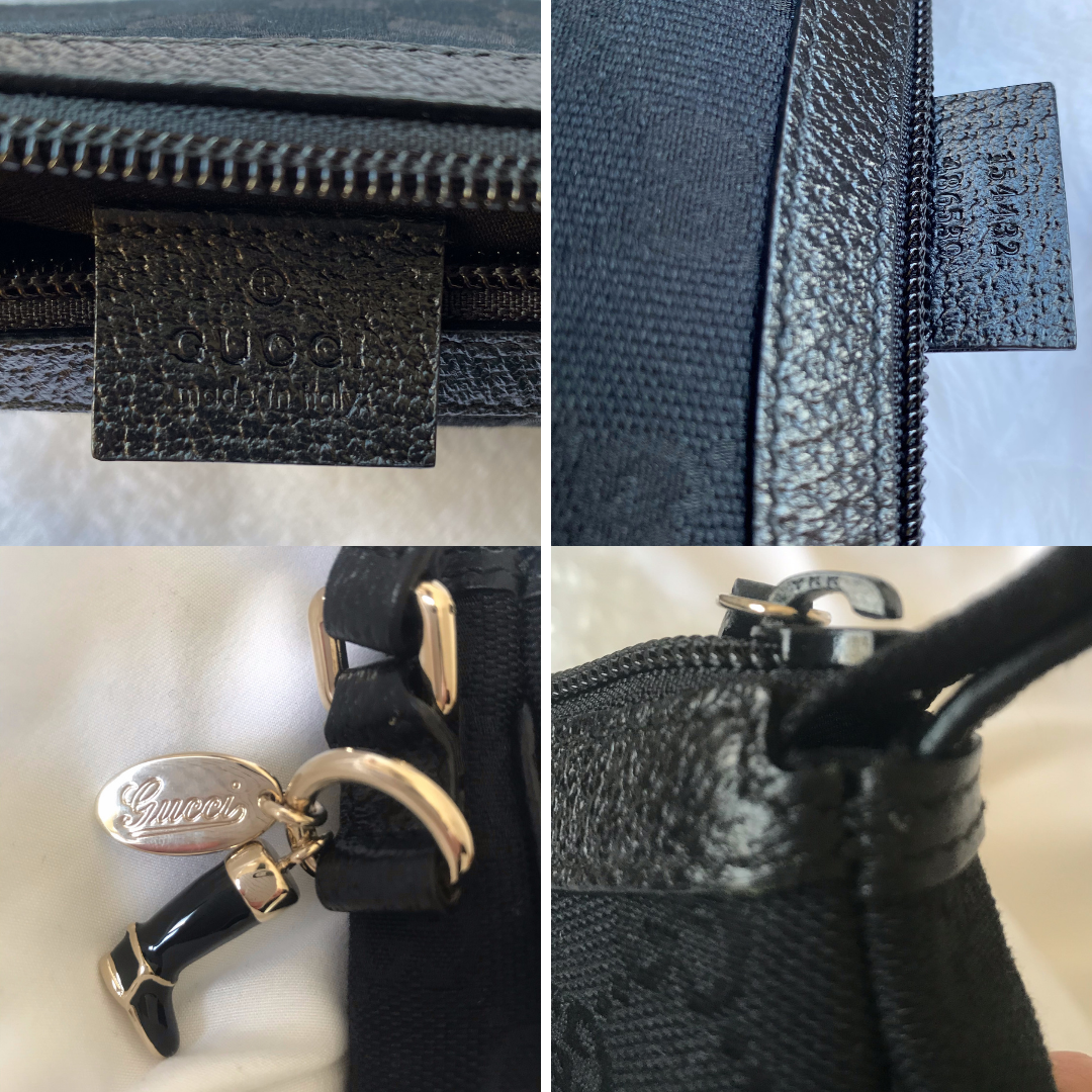 Gucci Black Double GG Charm Pochette