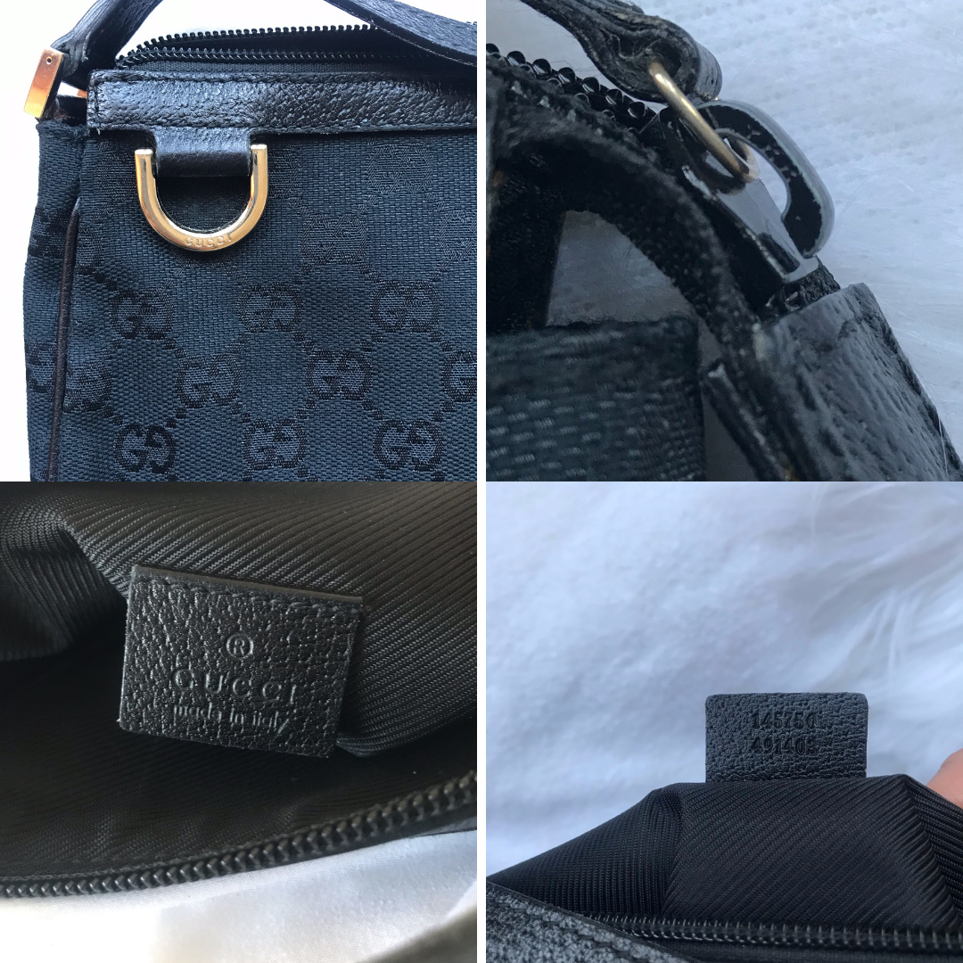 Gucci Black Double GG Pochette